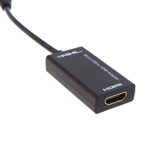 TOOGOO(R) 15CM Micro USB MHL a HDMI 1080P Cable Adaptador por Samsung HTC LG Negro