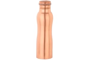 ZAP IMPEX Butelka na wodę z czystej miedzi o zakrzywionym kształcie dla Ayurvedic Health Benefits szczelna szczelna (miedź, 750 ml)