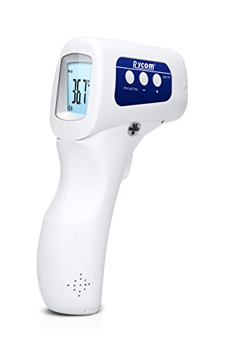Rycom JXB178 Digital Fever Thermometer Measurement Gun Forehead Infrared Non-Contact IR Clinical for Newborn Baby Kid Child Adult Body Temperature Object Surface Temperature LCD Backlight