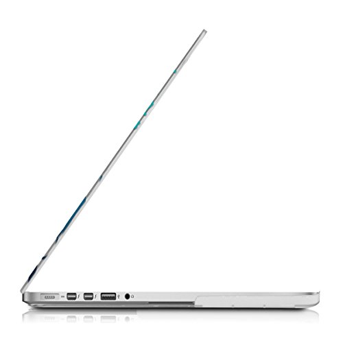 kwmobile Crystal Hülle für Apple MacBook Pro Retina 13″ (ab Ende 2012) Hard Case – dünne durchsichtige transparente Schutzhülle Cover Tasche Wellen Design Blau Dunkelblau Transparent - 8