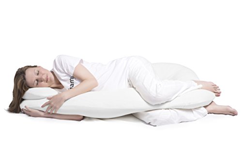 Schwangerschaftskissen, Seitenschläferkissen mit Öko-Tex Standard 100 – ergonomisch geformt – stützt Rücken und Bauch - 3