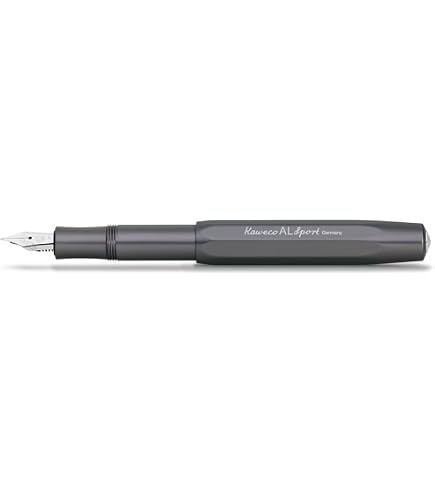 Kaweco AC SPORT - Penna stilografica Red I Premium in alluminio e carbonio per cartucce d'inchiostro con pennino in acciaio di alta qualità, 13 cm, rosso, larghezza penna: EF (extra fine