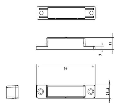 Funk-Fensterkontaktschalter DFM-1000 mit Magnetsensor für Funk-Empfänger von DIW, Intertechno und baugleiche. Externer Kontakt für UND-/ODER-Schaltung anschließbar. Für Dunstabzugshauben Abluftsteuerung - 5