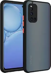 Indiacase Smoke for Vivo V19 Case, Poly-Chromatic Independent Button Matte Finish Back Shockproof Protective Anti Scratch Cover Case Designed for Vivo V19 (Black)