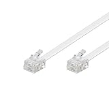  CABLEPELADO Cable de telefono RJ11 6P4C M-M 3 Metros Blanco
