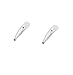 Mytoptrendz® Pack of 10 Large Silver Tone Metal Snap/ Snappy Hair Clips Slide Black Metal Sleepies