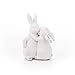 Produktbild Hase Pärchen Hasenpärchen Figur aus Keramik Vintage Ostern Osterdeko Dekoration Osterhase antikweiss 19,5 cm hoch
