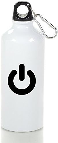MZONE Power On Sympol Stylish Custom Travel Kettle Cups White With Carabiner Hook,400-600ml /6.5OZ