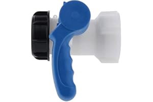 Yikko IBC-Wassertank Universal Adapter, IBC Behälter Container Auslass regelventil, IBC Tank Hahn 62mm DN40 Klappenhahn