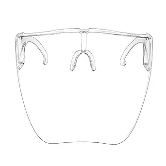 Luxuria Face Shield Protection Goggle Style Anti Scratch, UV Protected, Unisex Fashion Protective Wear. Safety Visor (1)