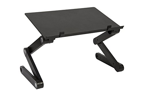 Uncaged Ergonomics WorkEZ Professional Notebook Computer Riser Foldable Lap Desk for Bed and Couch - Black-P schwarz