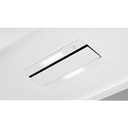 NOVY 874 hotte 470 m³/h Intégré au plafond Transparent, Blanc - Hottes (470 m³/h, Conduit, 59 dB, Intégré au plafond, Transparent, Blanc, Verre, Acier inoxydable)