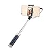 Produktbild Selfie Stick Fernauslöser ausziehbar Edelstahl Einbeinstativ mit Spiegel für Android und IOS Smartphone schwarz