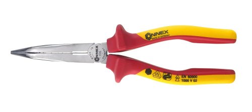 Connex COX143200 Elektriker Radio- und Telefonzange VDE, gebogen, 200 mm, verchromt