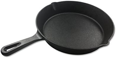 SYS Black Handle Casting Iron Pan Stone Layer Frying Pot Saucepan Small Fried Eggs (20cm)