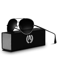 VVA Sonnenbrille Herren Pilotenbrille Polarisiert Pilotenbrille Polarisierte Sonnenbrille Herren Pilot Unisex UV400 Schutz durch V101