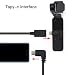Produktbild Foxom Type-c zu Micro USB Verlängerungs Kabel für DJI Osmo Pocket,Daten Sync Kabel Adapter Zubehör (30 cm )