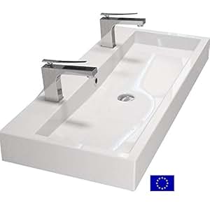 Design Waschbecken 100cm zur Wandmontage oder als Aufsatzwaschbecken