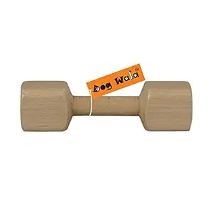 Dog Wala Wooden Dumbbell Shaped Teether Training Toys for Dogs (Medium to Large Breed)