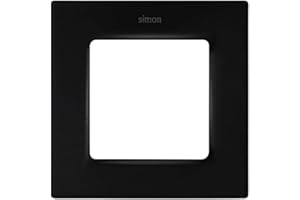 SIMON - Marco de Pared, 1 Elemento, Serie 82 Concept, Compatible con Series de Mecanismos Simon 75, 31, 82 y 88, Apto para Interiores, Fácil de Montar, Efecto Mate Antihuellas, Color Negro
