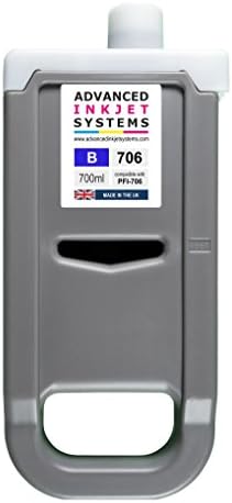 Compatible Canon PFI-706B PFI 706 B Blue Ink Cartridge 700ml (6689B001AA) For Canon IPF8300 IPF8400 IPF9400 printers.
