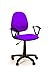 FurnitureR® Adjustable Office Task Chair Executive Recliner CHAIR, Luxury Mid Back Support, Swivel Armchair in Purple