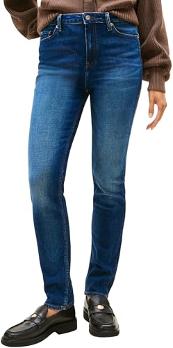 Tommy Hilfiger Donna Jeans New Doreen Slim Vita Media, Blu (New Doreen), 30W/30L