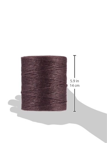 RAYHER 4200305 Jutegarn, 4-fach, 3,5 mm Durchmesser, Spule 280 m, dunkel braun - 2