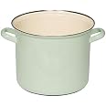 Riess 0272-006 Vaso Smaltato Classico – Diametro 18 Cm, Con Bordo Cromato, Colore Blu, Prodotto Artigianale Austriaco