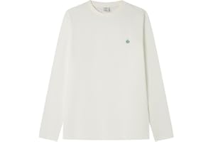 SPRINGFIELD Basic Peach Crew Neck L/S T-Shirt with Tree Embroidery Camiseta Bordada Hombre