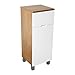 Produktbild Premier Housewares 2403289 Schränkchen mit Füßen, 1 Tür, 1 Schublade, Eichenoptik / lackiert, Weiß