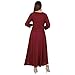 Cottonwalas Women's Rayon Embroidered Ankle Length Anarkali Kurti (Maroon, Medium)