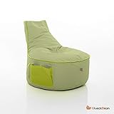 GlueckBean Pouf Poire Disponible en Plusieurs Tailles. Couleurs au Choix en intérieur et en extérieur avec EPS Sytropor - Coussin de Sol, Citron Vert avec Kiwi, Erwachsene