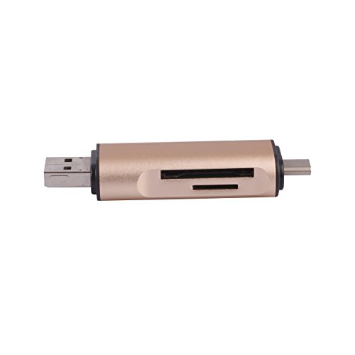 MYTK USB 3.1 Typ C Card Reader, Multi-USB (Typ C / Micro USB / USB) mit Slots für TF/SD Karten. Kartenleser mit OTG Funktion - 5