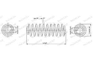 MONROE 2x Fahrwerksfedern Federn Hinten Schraubenfeder mit konstantem Drahtdurchmesser Länge: 353mm Außendurchmesser: 117mm SE3680