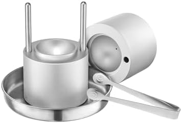 VEVOR Pressa per Cubetti di Ghiaccio 53 mm, Stampo per Cubetti di Ghiaccio Rotondo in Alluminio Aeronautico, Pressa per Cubetti di Ghiaccio con Vassoio Antigoccia Pinze Bevande Cocktail Whisky Bar