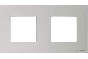 CABLEPELADO Marco compacto para 2 elemento Niessen Zenit | Marco de 2 elemento y bastidor | N2272PL | 85x156 mm | Apto para superficie y empotrar | Color Plata | 2 Elementos