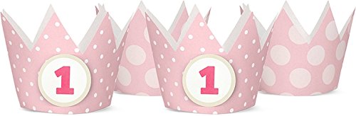 48-tlg. Partyset Minnie Baby 1. Geburtstag rosa – für 8 Personen – Partygeschirr und Zubehör - 6