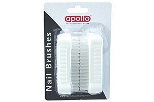 Apollo Plastic Nail Brushes, Set of 2 White