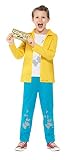Contenido del paquete: 1 x Cubo de Roald Dahl Charlie interpolación de Smiffy 's disfraz, Top, pantalones y Golden Ticket, Roald Dahl, a partir de 12 años, Color: Amarillo y Azul, 27142