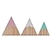Produktbild HYhy Holz Berg Dekorative Handgemachte Kinder Buchstützen Wohnkultur Holz Berg Kinder Zimmer Dekoration Blöcke, große rosa + weiß + kleine grüne