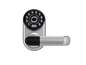 ZKTeco Fingerprint Keypad Smart Door Lock with Handle, Works with Mobile App, Bluetooth, Alexa, Google Assistant - ML300