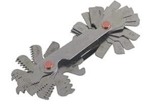 KEENSO 52 Pcs acciaio INOX filo Gage, precise filettatura dosatore calibro passo strumento di misurazione 60 gradi (sistema metrico e imperiale)