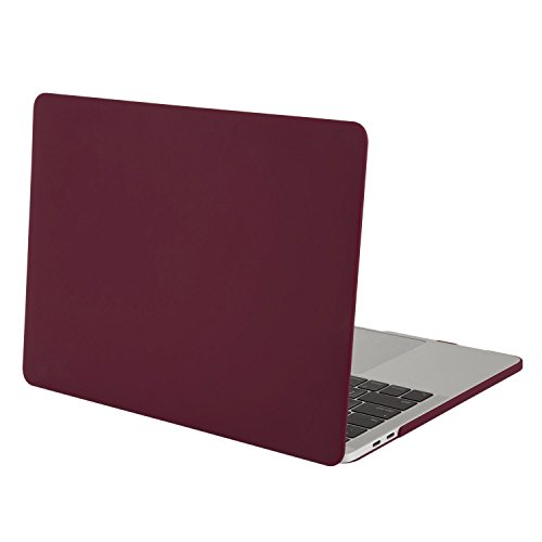 MOSISO MacBook Pro 15 Hülle 2016 - Ultra Slim Hochwertige Plastik Hartschale Tasche Schutzhülle Snap Case für NEUESTE MacBook Pro 15 Zoll (2016 Freisetzung) A1707 mit Touch Bar and Touch ID, Weinrot