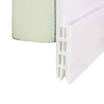 NouveLife Bas de Porte Anti Bruit Bande d'Etanchéité en Silicone Souple 5 x 100cm Adhésif Imperméable à l'Eau Isolement du Bruit Triple Limite du Passage d'Air Anti Souris Cafard Blanc