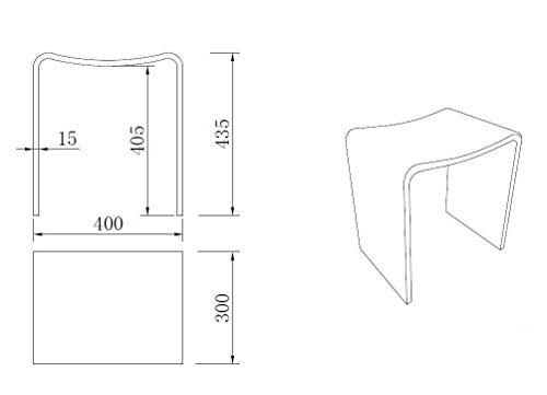 Mineralguss – Duschhocker Model-U - 4