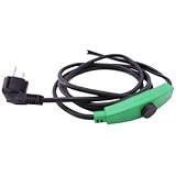 Cerres Frostschutz Heizkabel Mit Knopf-Thermostat, Pflanzen-Heizung, 1m 2m 4m 8m 12m 14m 24m 36m 48m, 230V, wasserdichte Heiz