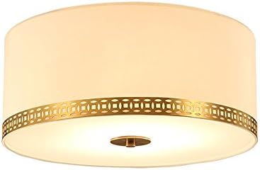 Koalala American Full Copper Clad Edge Ceiling Lamp Lights Light Study Chinese Bedroom Living Room Light Circular 50*20Cm Lamps