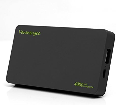 Vanmengeo 4000hAm double color Portable power bank, One of the Smallest and Lightest External Battery,Ultra-Compact Fast Charging Technology (4000mAh, Black)