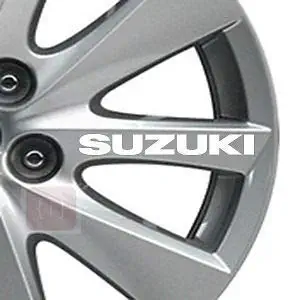 ISEE 360 Suzuki Car Logo Stickers for Car Wheel Bumper Hood Side Windows Vinyl Decals White 16.00 x 4.00 cm